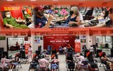 Xúc động hình ảnh chiến sỹ Công an, người nước ngoài cùng nhân dân hiến máu cứu người trong giãn cách xã hội
