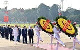 [Ảnh] Lãnh đạo Đảng, Nhà nước, TP Hà Nội vào Lăng viếng Chủ tịch Hồ Chí Minh nhân kỷ niệm 76 năm Quốc khánh 2/9