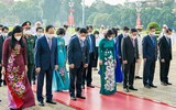 [Ảnh] Lãnh đạo Đảng, Nhà nước, TP Hà Nội vào Lăng viếng Chủ tịch Hồ Chí Minh nhân kỷ niệm 76 năm Quốc khánh 2/9