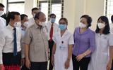 [Ảnh] Chủ tịch nước Nguyễn Xuân Phúc dự lễ khai giảng ở tỉnh 