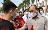 [Ảnh] Chủ tịch nước Nguyễn Xuân Phúc dự lễ khai giảng ở tỉnh 