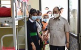 [Ảnh] Chủ tịch nước Nguyễn Xuân Phúc dự lễ khai giảng ở tỉnh 