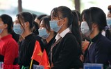 [Ảnh] Chủ tịch nước Nguyễn Xuân Phúc dự lễ khai giảng ở tỉnh 