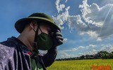 [Ảnh] Công an Thủ đô đội nắng, thâu đêm cứu lúa giúp nông dân trong khu phong tỏa