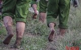 [Ảnh] Công an Thủ đô đội nắng, thâu đêm cứu lúa giúp nông dân trong khu phong tỏa