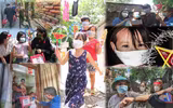[Ảnh] Thanh niên Công an Thủ đô mang Trung thu yêu thương đến với trẻ em xóm nghèo bên cầu Long Biên