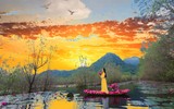 Ngỡ ngàng với cảnh đẹp như tranh của suối Yến chùa Hương mùa hoa súng tháng 11