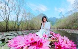 Ngỡ ngàng với cảnh đẹp như tranh của suối Yến chùa Hương mùa hoa súng tháng 11