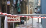 Cận cảnh điểm phong tỏa mới nhất ở phường Định Công, Hoàng Mai do có ca mắc Covid-19