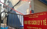 Cận cảnh điểm phong tỏa mới nhất ở phường Định Công, Hoàng Mai do có ca mắc Covid-19