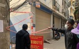 Cận cảnh điểm phong tỏa mới nhất ở phường Định Công, Hoàng Mai do có ca mắc Covid-19