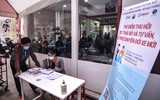 Cận cảnh điểm đo khí thải, hỗ trợ đổi xe máy cũ lấy xe mới ở Hà Nội