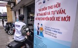 Cận cảnh điểm đo khí thải, hỗ trợ đổi xe máy cũ lấy xe mới ở Hà Nội