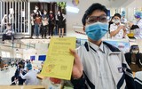 Phụ huynh sốt ruột chờ con trong ngày đầu Hà Nội tiêm vaccine phòng Covid-19 cho học sinh lớp 8 và 7