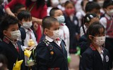 Hình ảnh ấn tượng trong ngày: Học sinh lớp 1 Hà Nội vui vẻ đến trường 
