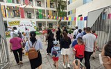 Cận cảnh trẻ mầm non Hà Nội ngày đầu tiên đến trường học trực tiếp