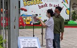 Cận cảnh trẻ mầm non Hà Nội ngày đầu tiên đến trường học trực tiếp