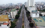 Nhìn từ flycam, đường Hoàng Quốc Việt 8 làn xe cực đẹp sau xén giải phân cách