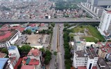 Nhìn từ flycam, đường Hoàng Quốc Việt 8 làn xe cực đẹp sau xén giải phân cách