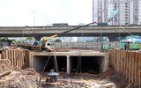 Cận cảnh hầm chui 700 tỷ đồng trên trục đường đông đúc nhất nhì Thủ đô sẽ thông xe tháng 10-2022