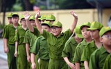 Khoảnh khắc đáng yêu của các em nhỏ tham gia Học kỳ Công an ở Học viện Cảnh sát Nhân dân