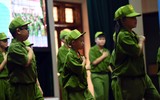 Khoảnh khắc đáng yêu của các em nhỏ tham gia Học kỳ Công an ở Học viện Cảnh sát Nhân dân