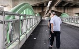 Toàn cảnh cầu vòm sắt vượt hồ đầu tiên ở Hà Nội trước ngày thông xe