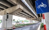 Toàn cảnh cầu vòm sắt vượt hồ đầu tiên ở Hà Nội trước ngày thông xe