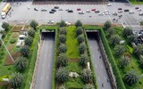 Nhìn từ Flycam đoạn đường xanh độc đáo ngay cửa ngõ Thủ đô