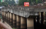 Nhìn từ flycam cây cầu qua sông Lừ 10 năm bị lãng quên ở quận Hoàng Mai