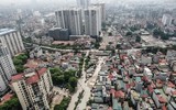 Nhìn từ flycam cây cầu qua sông Lừ 10 năm bị lãng quên ở quận Hoàng Mai