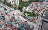 Nhìn từ flycam cây cầu qua sông Lừ 10 năm bị lãng quên ở quận Hoàng Mai