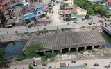 Nhìn từ flycam cây cầu qua sông Lừ 10 năm bị lãng quên ở quận Hoàng Mai