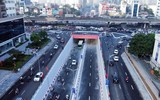 Toàn cảnh hầm chui Lê Văn Lương ngày khánh thành