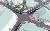Toàn cảnh cầu vượt chữ C Chùa Bộc - Phạm Ngọc Thạch sau 6 tháng chậm tiến độ