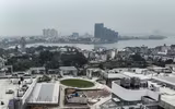 Nhìn từ flycam công trường dự án trung tâm thương mại khủng nhìn thẳng ra hồ Tây