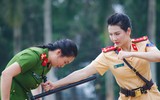 Xem nữ Công an Thủ đô khổ luyện võ thuật trên thao trường 