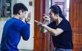 Xem nữ Công an Thủ đô khổ luyện võ thuật trên thao trường 