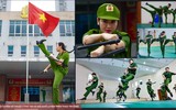 Xem nữ Công an Thủ đô khổ luyện võ thuật trên thao trường 
