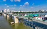 Hình ảnh ấn tượng cầu Vĩnh Tuy 2 mới được hợp long ở Hà Nội