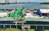 Hình ảnh ấn tượng cầu Vĩnh Tuy 2 mới được hợp long ở Hà Nội