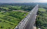 Hình ảnh ấn tượng cầu Vĩnh Tuy 2 mới được hợp long ở Hà Nội