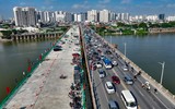 Hình ảnh ấn tượng cầu Vĩnh Tuy 2 mới được hợp long ở Hà Nội