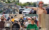 Cảnh ùn tắc sau 1 tuần phân luồng giao thông để thi công 2 cầu thép ở nút giao Mai Dịch, Hà Nội