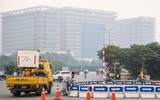 Cận cảnh nút giao thí điểm bỏ đèn giao thông, không vòng xuyến ở Thủ đô 