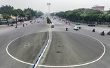 Cận cảnh nút giao thí điểm bỏ đèn giao thông, không vòng xuyến ở Thủ đô 