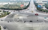 Cận cảnh nút giao thí điểm bỏ đèn giao thông, không vòng xuyến ở Thủ đô 