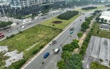 Cận cảnh nút giao thí điểm bỏ đèn giao thông, không vòng xuyến ở Thủ đô 