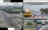 Cận cảnh nút giao thí điểm bỏ đèn giao thông, không vòng xuyến ở Thủ đô 