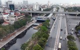 Nhìn từ flycam đoạn đường ở Hà Nội vừa được đề xuất mở rộng với 8.500 tỷ đồng
